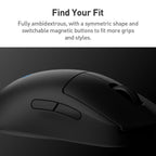 Logitech Pro 2 LIGHTSPEED Wireless Gaming Mouse, Pro 2 LIGHTSPEED