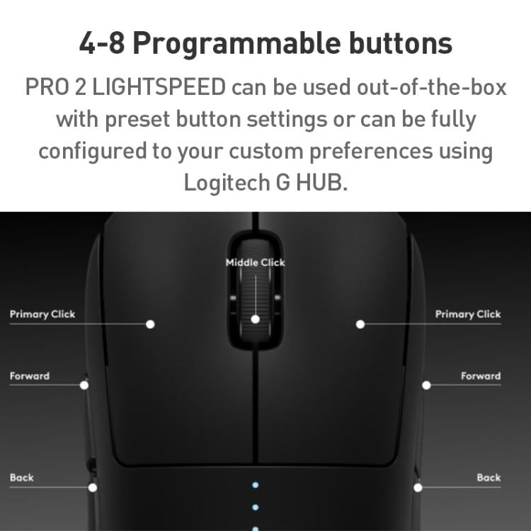 Logitech Pro 2 LIGHTSPEED Wireless Gaming Mouse, Pro 2 LIGHTSPEED