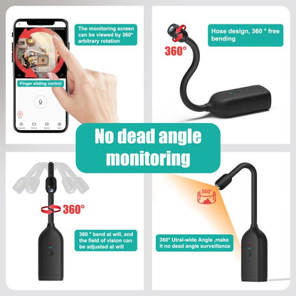 QJ700 1080P HD WiFi Panoramic 360-degree Snake Tube Camera, Support Motion Detection