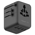 MOMAX UA22 1-World2 70W Dual AC Mini GaN Global Travel Fast Charging Socket, UA22(Black), UA22(Desert Gold)