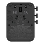 MOMAX UA22 1-World2 70W Dual AC Mini GaN Global Travel Fast Charging Socket, UA22(Black), UA22(Desert Gold)