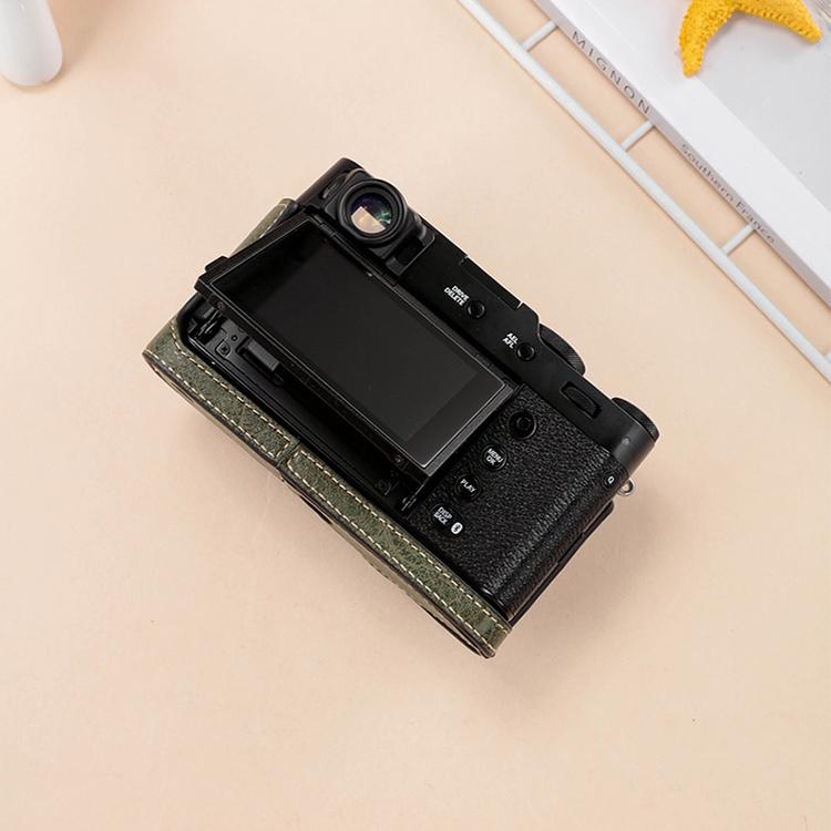 Buffalo Texture PU Leather Camera Half Case Base, For FUJIFILM X100VI