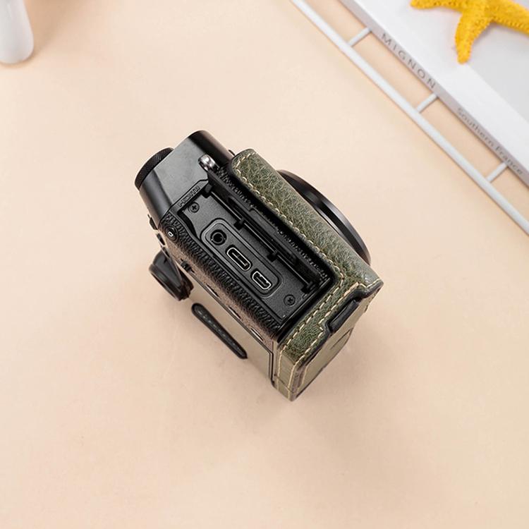 Buffalo Texture PU Leather Camera Half Case Base, For FUJIFILM X100VI