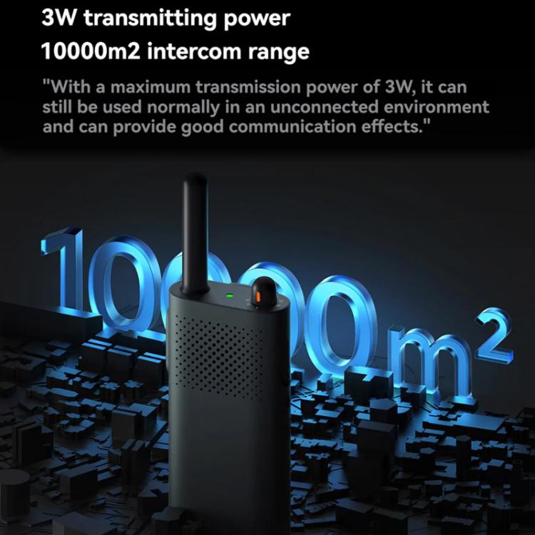 Original Xiaomi Walkie Talkie 3 Chat Version Support 1-5km Intercom Distance, APP Writing Frequency, Walkie Talkie 3 Chat Version