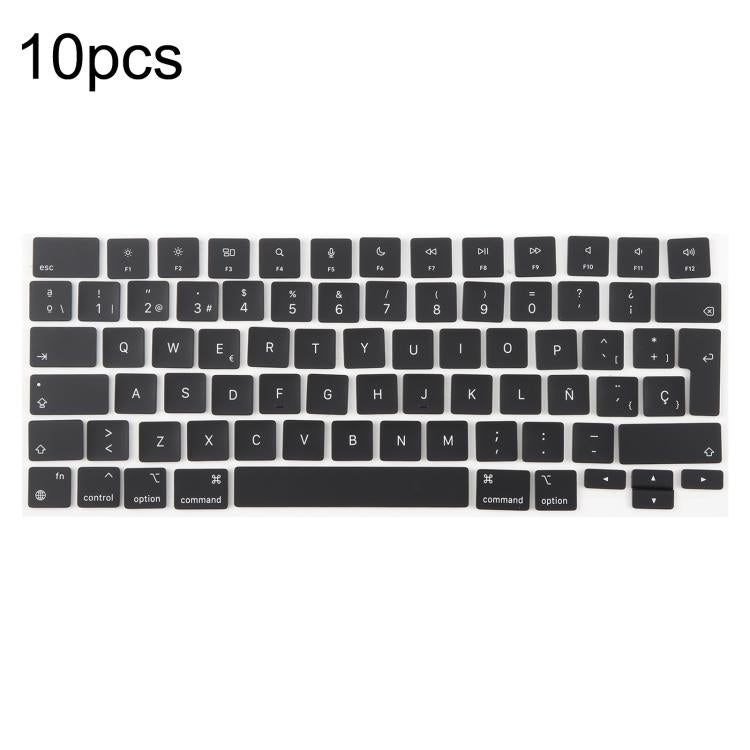 For MacBook A2681 A2941 A3113  A3114 10pcs UK Big Enter Version Keycaps, Arabic, French, Italy, German, Denmark, Sweden, Hungary, Spain, Norway, Russian, Portugal