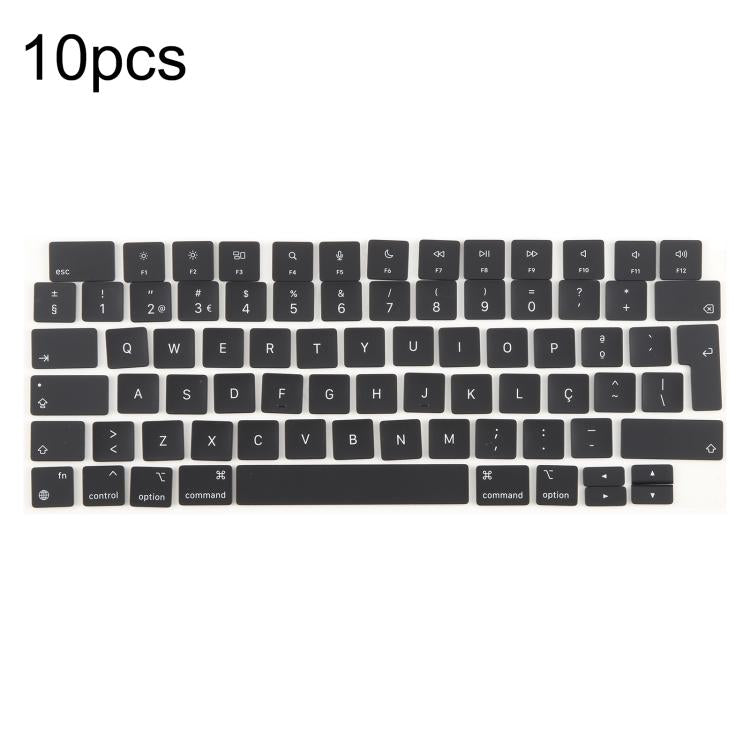 For MacBook A2681 A2941 A3113  A3114 10pcs UK Big Enter Version Keycaps, Arabic, French, Italy, German, Denmark, Sweden, Hungary, Spain, Norway, Russian, Portugal