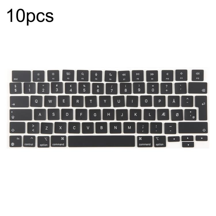 For MacBook A2442 A2485 A2779 A2780 A2991 A2992 A2918 10pcs UK Big Enter Version Keycaps, Arabic, French, Italy, German, Denmark, Sweden, Hungary, Spain, Norway, Russian, Portugal