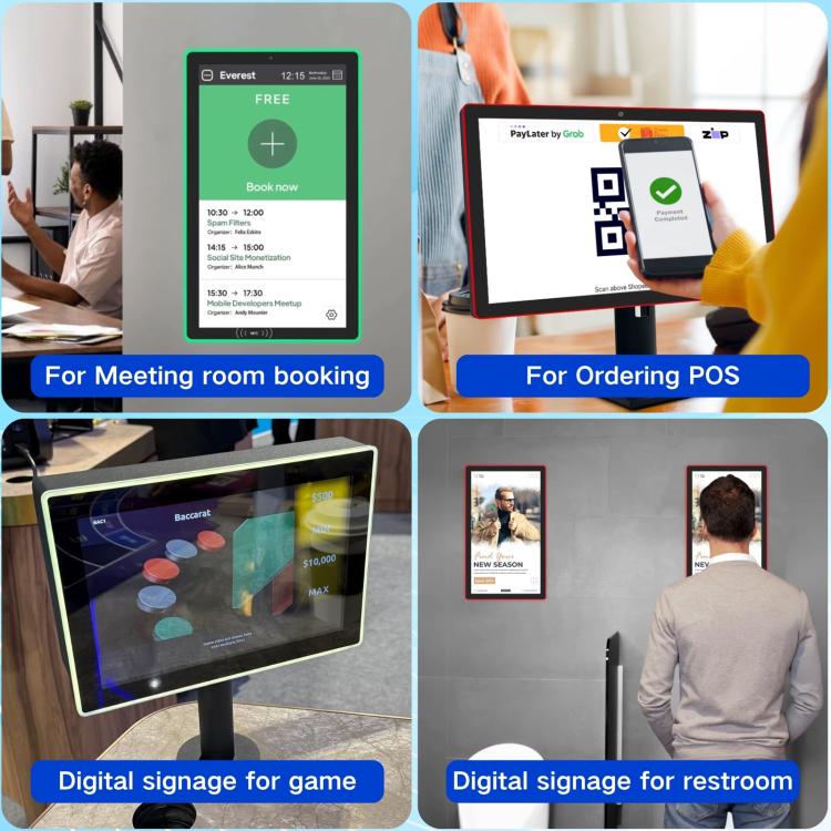 WA2189T 21.5 inch IPS Screen Advertising Machine Android 14 RK3576S 4GB+32GB, Specification: EU Plug