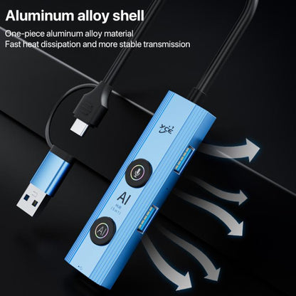 YCE V295B 5 in 1 USB3.0 / Type-C HUB Adapter AI Docking Station, V295B