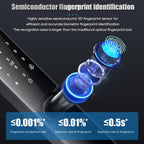 Z17 Tuya Smart WiFi Electronic Fingerprint Password Door Lock, 14.7cm, 16cm, 17cm, 18cm