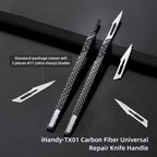 QianLi TX01 Carbon Fibre Non-Magnetic Anti-Static Universal Knife Handle, QianLi TX01