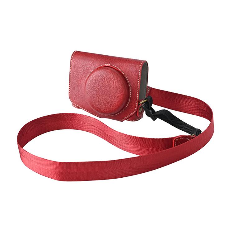 Retro Litchi Texture Leather Full Body Camera Case Bag with Strap, For Canon G7 X Mark III / G7X3, For Canon PowerShot SX740 HS
