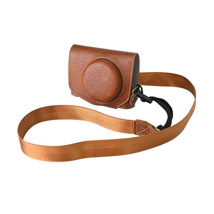 Retro Litchi Texture Leather Full Body Camera Case Bag with Strap, For Canon G7 X Mark III / G7X3, For Canon PowerShot SX740 HS