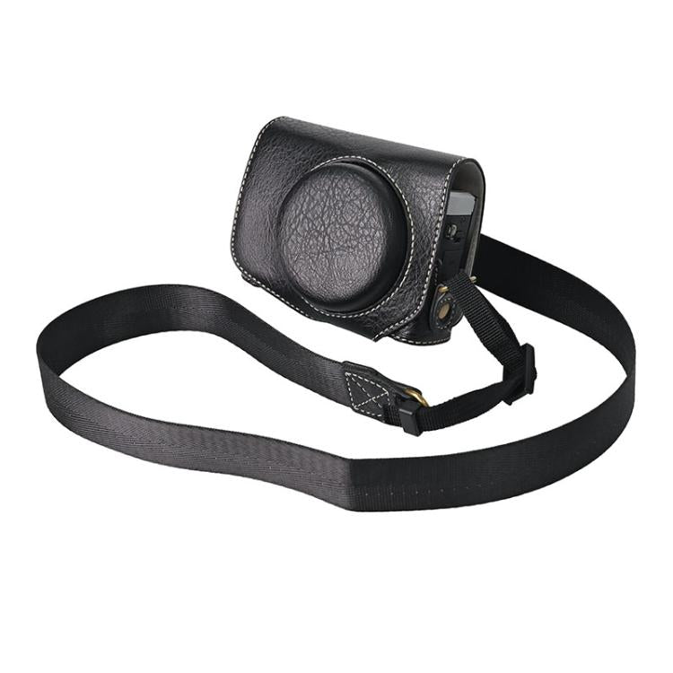 Retro Litchi Texture Leather Full Body Camera Case Bag with Strap, For Canon G7 X Mark III / G7X3, For Canon PowerShot SX740 HS