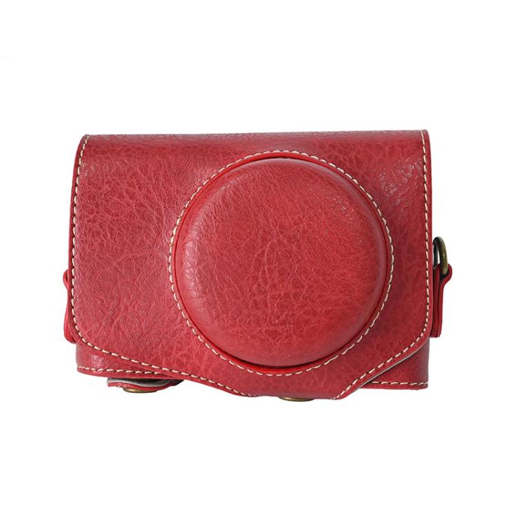 Retro Litchi Texture Leather Full Body Camera Case Bag with Strap, For Canon G7 X Mark III / G7X3, For Canon PowerShot SX740 HS