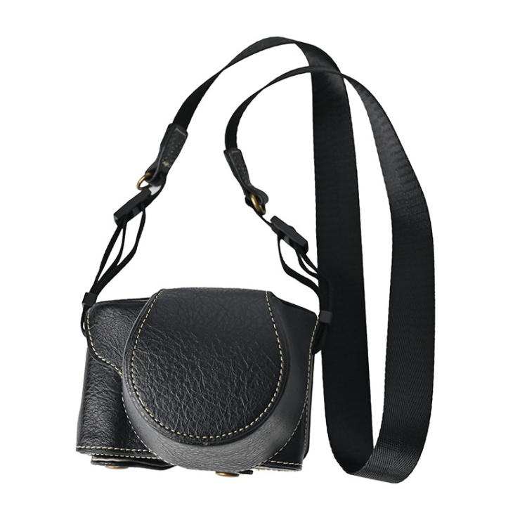 Retro Litchi Texture Leather Full Body Camera Case Bag with Strap, For FUJIFILM X-M5