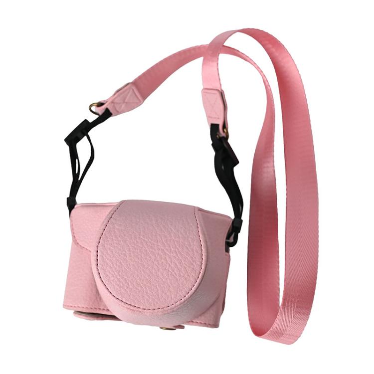 Retro Litchi Texture Leather Full Body Camera Case Bag with Strap, For FUJIFILM X-M5
