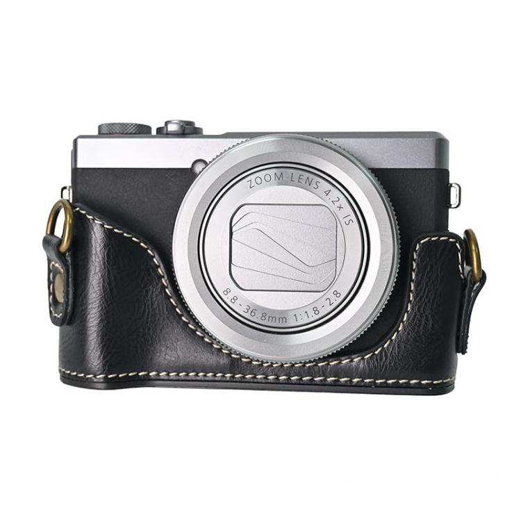 Retro Pull Up Leather Full Body Camera Case Bag with Strap, For Canon G7 X Mark III / G7X3, For Canon PowerShot SX740 HS