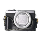 Retro Pull Up Leather Full Body Camera Case Bag with Strap, For Canon G7 X Mark III / G7X3, For Canon PowerShot SX740 HS