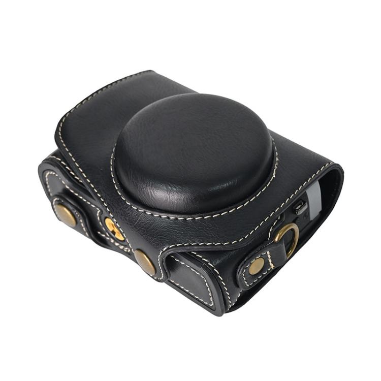 Retro Pull Up Leather Full Body Camera Case Bag with Strap, For Canon G7 X Mark III / G7X3, For Canon PowerShot SX740 HS