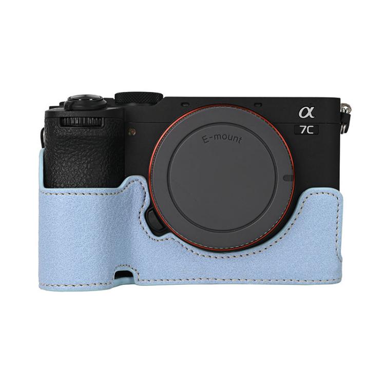 Litchi Texture PU Leather Camera Half Case Base, For Sony ILCE-7CM2 / Alpha 7C II, For Sony ILCE7RM5 / A7R5