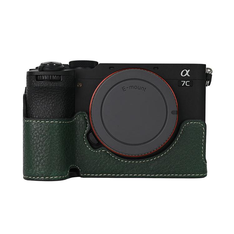 Litchi Texture PU Leather Camera Half Case Base, For Sony ILCE-7CM2 / Alpha 7C II, For Sony ILCE7RM5 / A7R5