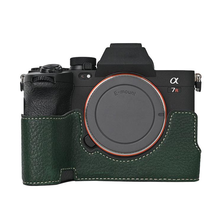 Litchi Texture PU Leather Camera Half Case Base, For Sony ILCE-7CM2 / Alpha 7C II, For Sony ILCE7RM5 / A7R5
