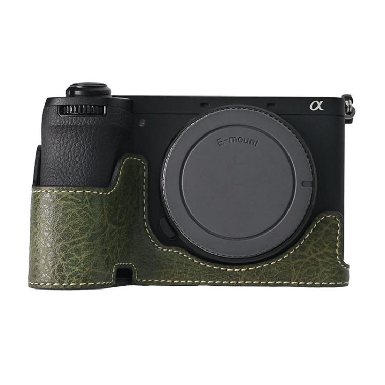 Litchi Texture PU Leather Camera Half Case Base, For Sony ILCE-6700 / A6700, For Sony ILCE-6400 / A6300 / A6200