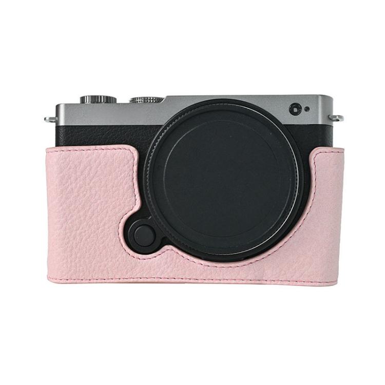 Litchi Texture PU Leather Camera Half Case Base, For Panasonic LUMIX S9