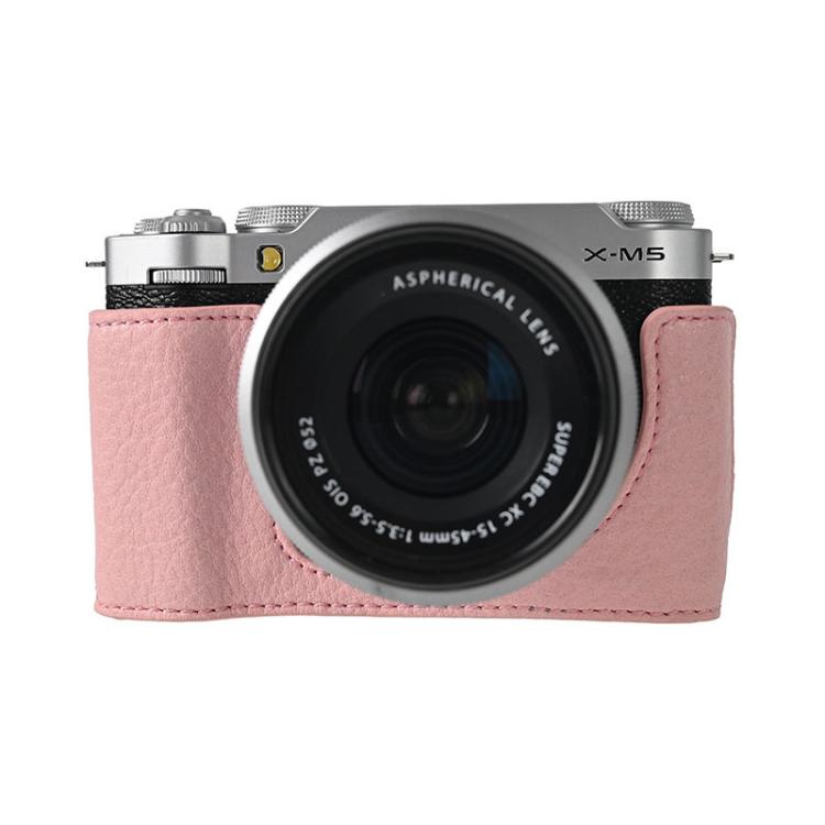 Litchi Texture PU Leather Camera Half Case Base, For FUJIFILM X-M5