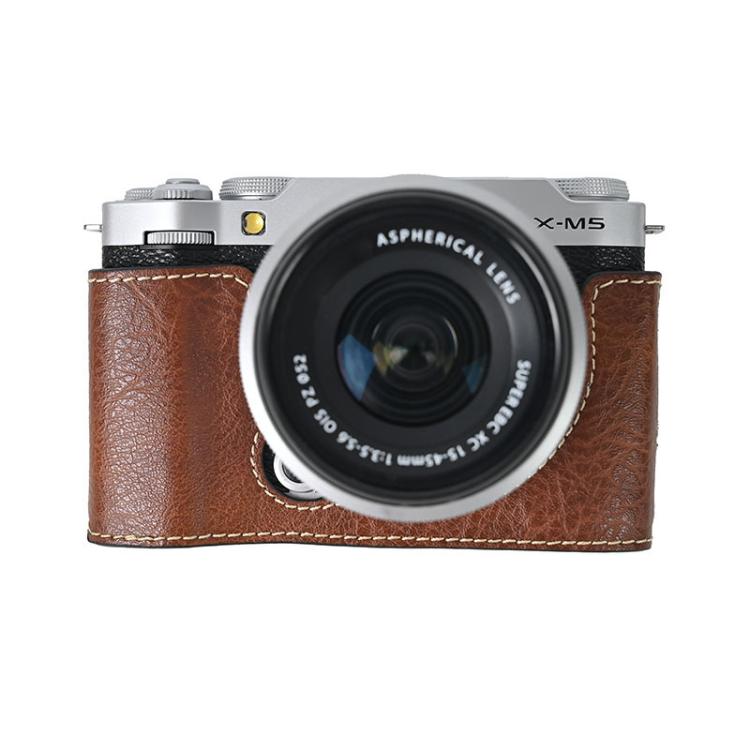 Litchi Texture PU Leather Camera Half Case Base, For FUJIFILM X-M5