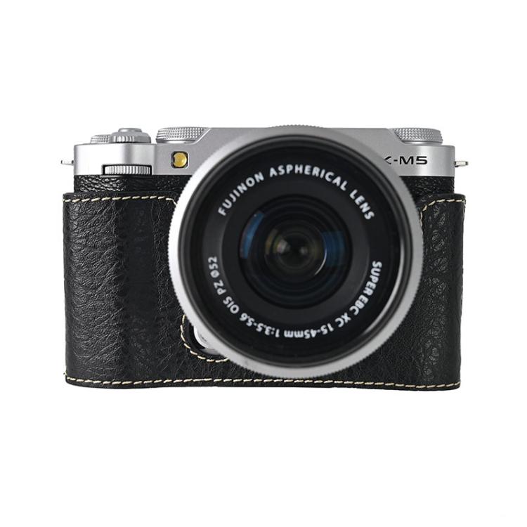 Litchi Texture PU Leather Camera Half Case Base, For FUJIFILM X-M5