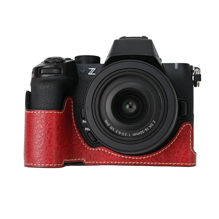 Litchi Texture PU Leather Camera Half Case Base, For Nikon Z50II