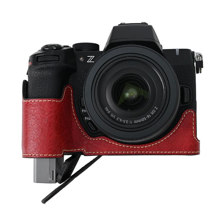 Litchi Texture PU Leather Camera Half Case Base, For Nikon Z50II