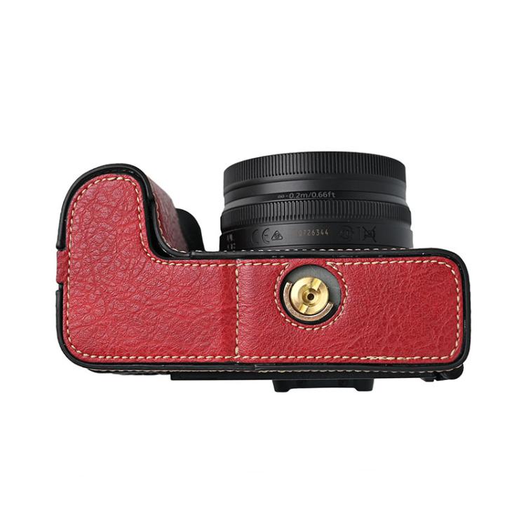 Litchi Texture PU Leather Camera Half Case Base, For Nikon Z50II