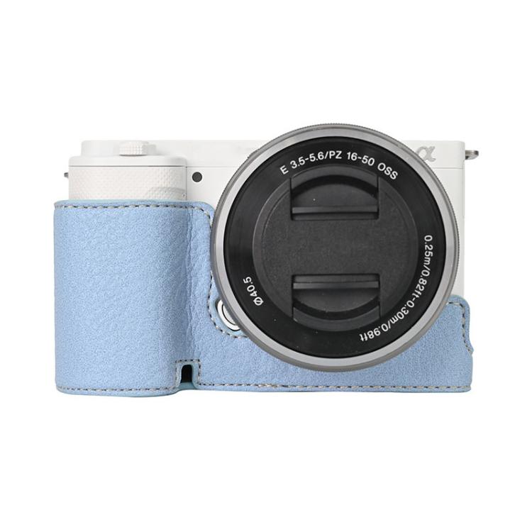 Litchi Texture PU Leather Camera Half Case Base, For Sony ZV-E10
