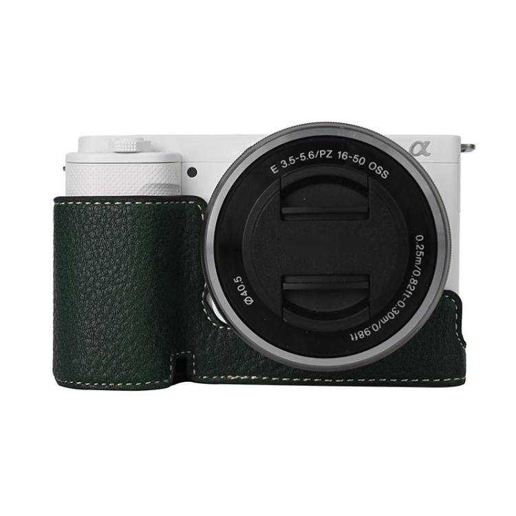 Litchi Texture PU Leather Camera Half Case Base, For Sony ZV-E10