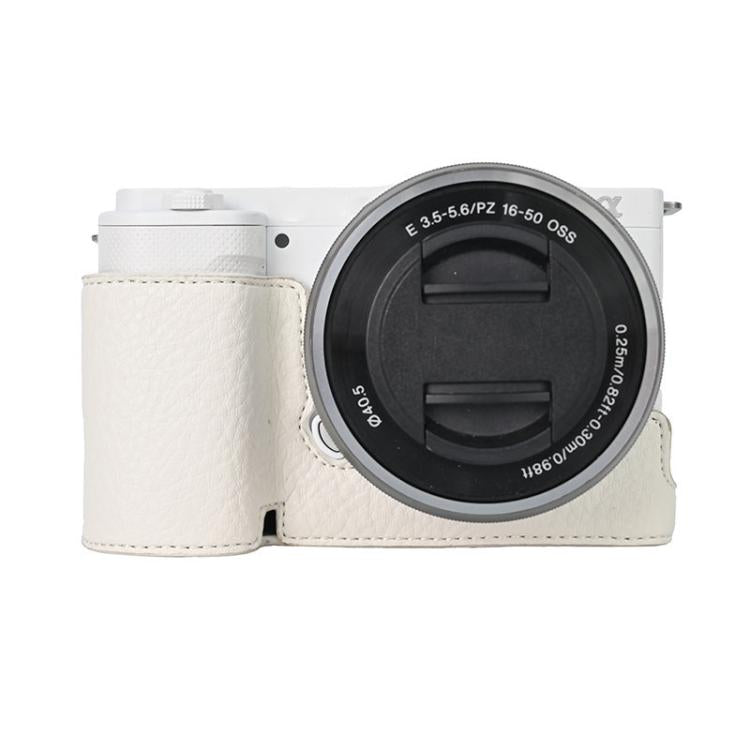 Litchi Texture PU Leather Camera Half Case Base, For Sony ZV-E10