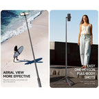 TT01 1.77m All-in-one Auto Pop Open Tripod Magnetic Remote Selfie Stick