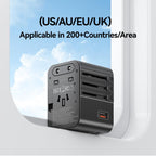 USAMS CC309 25W Dual Type-C and USB-A Ports Universal Travel Charger, CC309