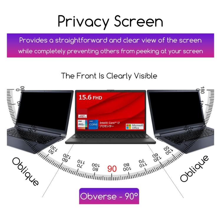 25pcs 9H Anti-peeping Explosion-proof Tempered Glass Film, For Fujitsu FMV Lite WA1 15.6