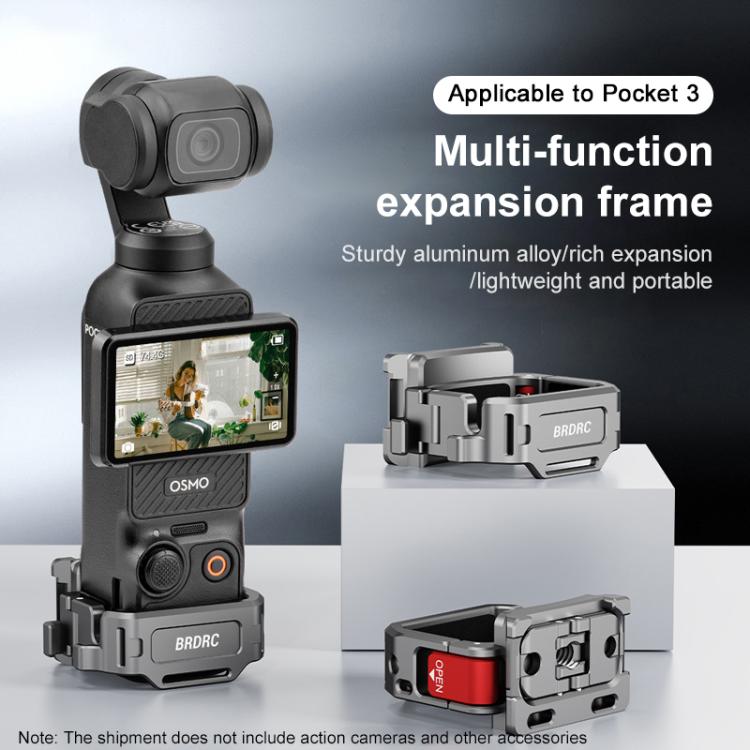 BRDRC Quick Assembly Multi-function Cold Shoe Extension Mount, For DJI Osmo Pocket 3