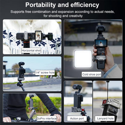 BRDRC Quick Assembly Multi-function Cold Shoe Extension Mount, For DJI Osmo Pocket 3