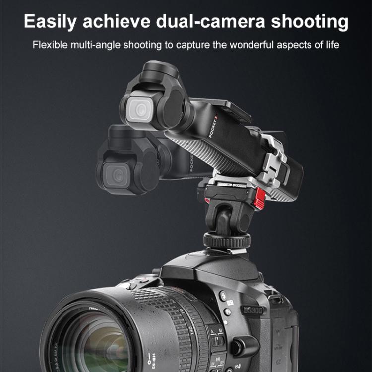 BRDRC Quick Assembly Multi-function Cold Shoe Extension Mount, For DJI Osmo Pocket 3