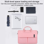 ST08 Handheld Briefcase Carrying Storage Bag without Shoulder Strap, for 13.3 inch Laptop, for 14.1 inch Laptop, for 15.4 inch Laptop, for 15.6 inch Laptop
