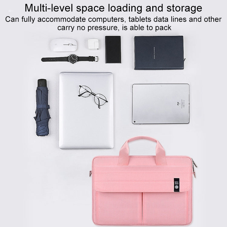 ST08 Handheld Briefcase Carrying Storage Bag with Shoulder Strap, for 13.3 inch Laptop, for 14.1 inch Laptop, for 15.4 inch Laptop, for 15.6 inch Laptop