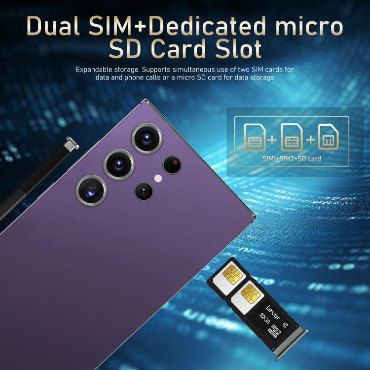 S24 Ultra / S7, 4GB+128GB, 6.75 inch Android 10 MTK6750 Octa Core, Network: 4G, Dual SIM, EU Plug, US Plug, UK Plug, AU Plug
