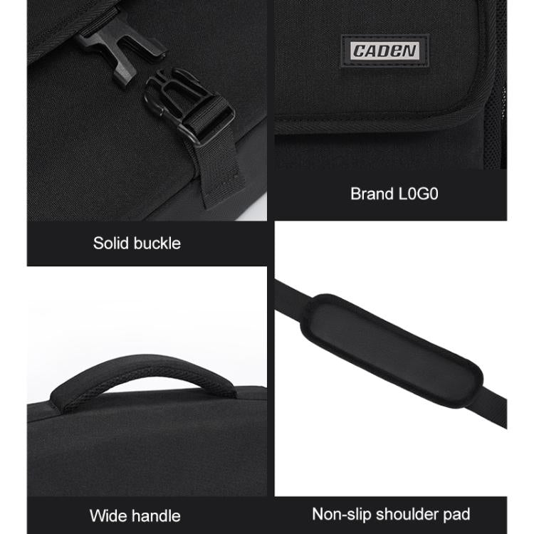 CADeN D27-1 Portable Digital Camera Bag with Strap, 26 x 21 x 15cm Grey, 31 x 21 x 17cm Black