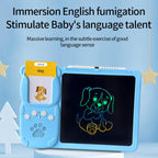 8.5 inch Children Early Education Drawing Board Card English Audiobooks, Blue / 112 Cards, Pink / 112 Cards, Blue / 255 Cards, Pink / 255 Cards