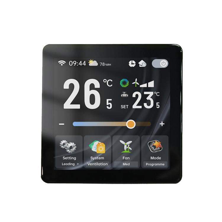 4 inch Screen Smart Room Thermostat, BAC-2005AL Two Channel, BAC-2005EL Four Channel, BAC-2005ALW Two Channel WiFi, BAC-2005ELW Four Channel WiFi